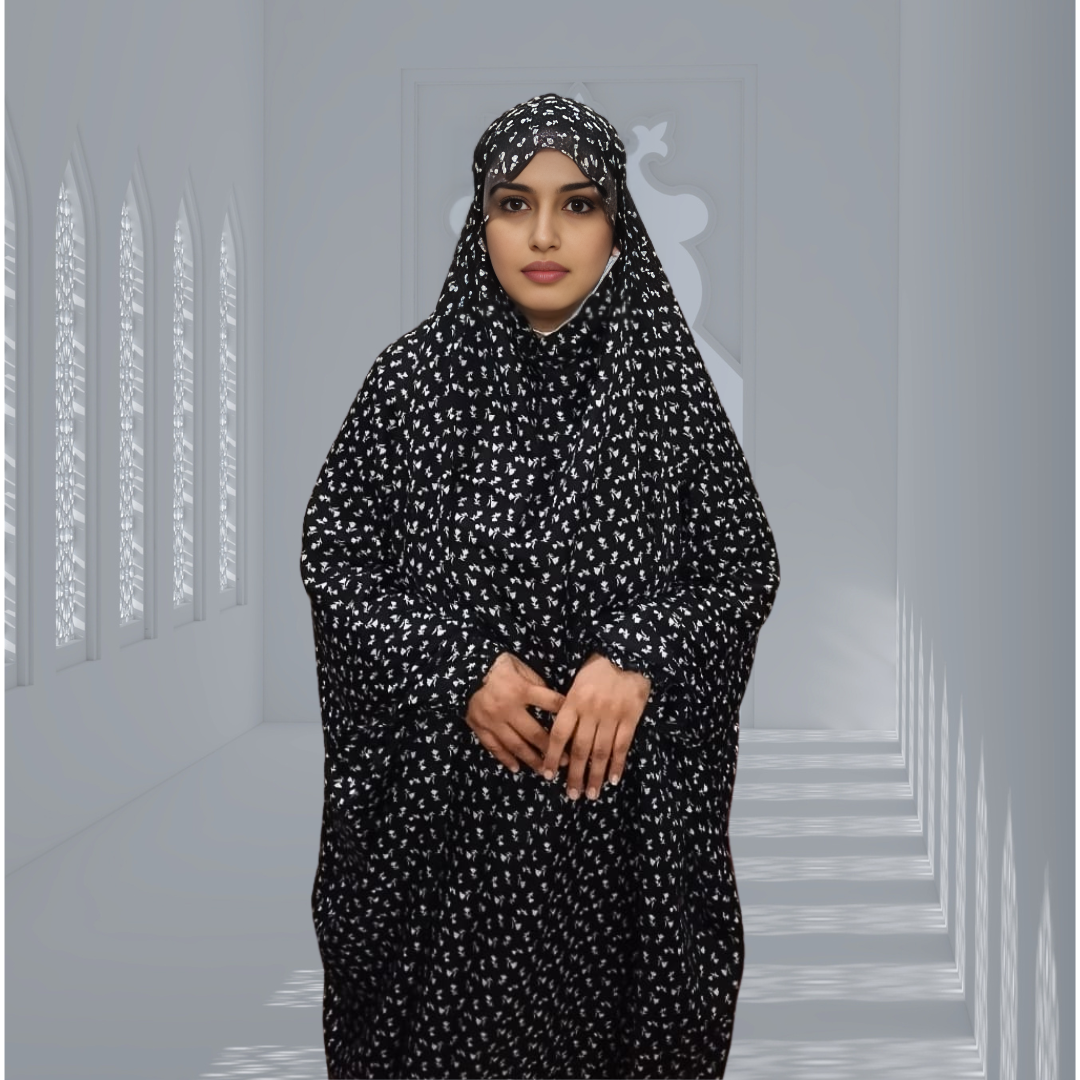 PRINTED NAMAZ CHADAR WITH SLEEVES - 015